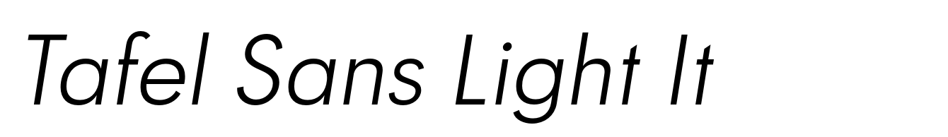 Tafel Sans Light It